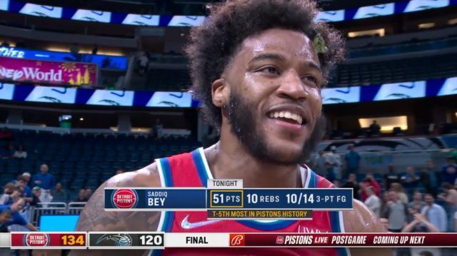 球探体育即时比分比分-萨迪克·贝延续NBA高分表演 活塞未来有他一席之地