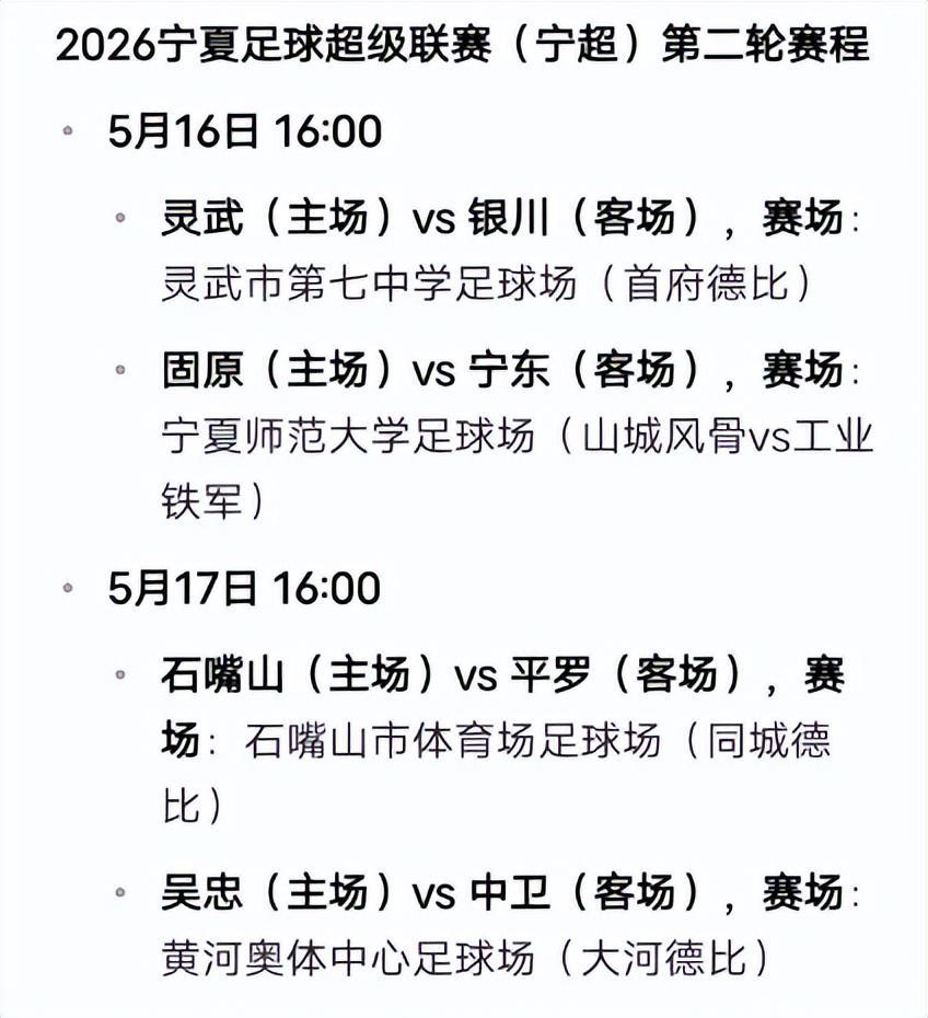 足球比分-威观宁夏:宁超渐入佳境,第二轮前瞻银川客平,平罗轻取石嘴山